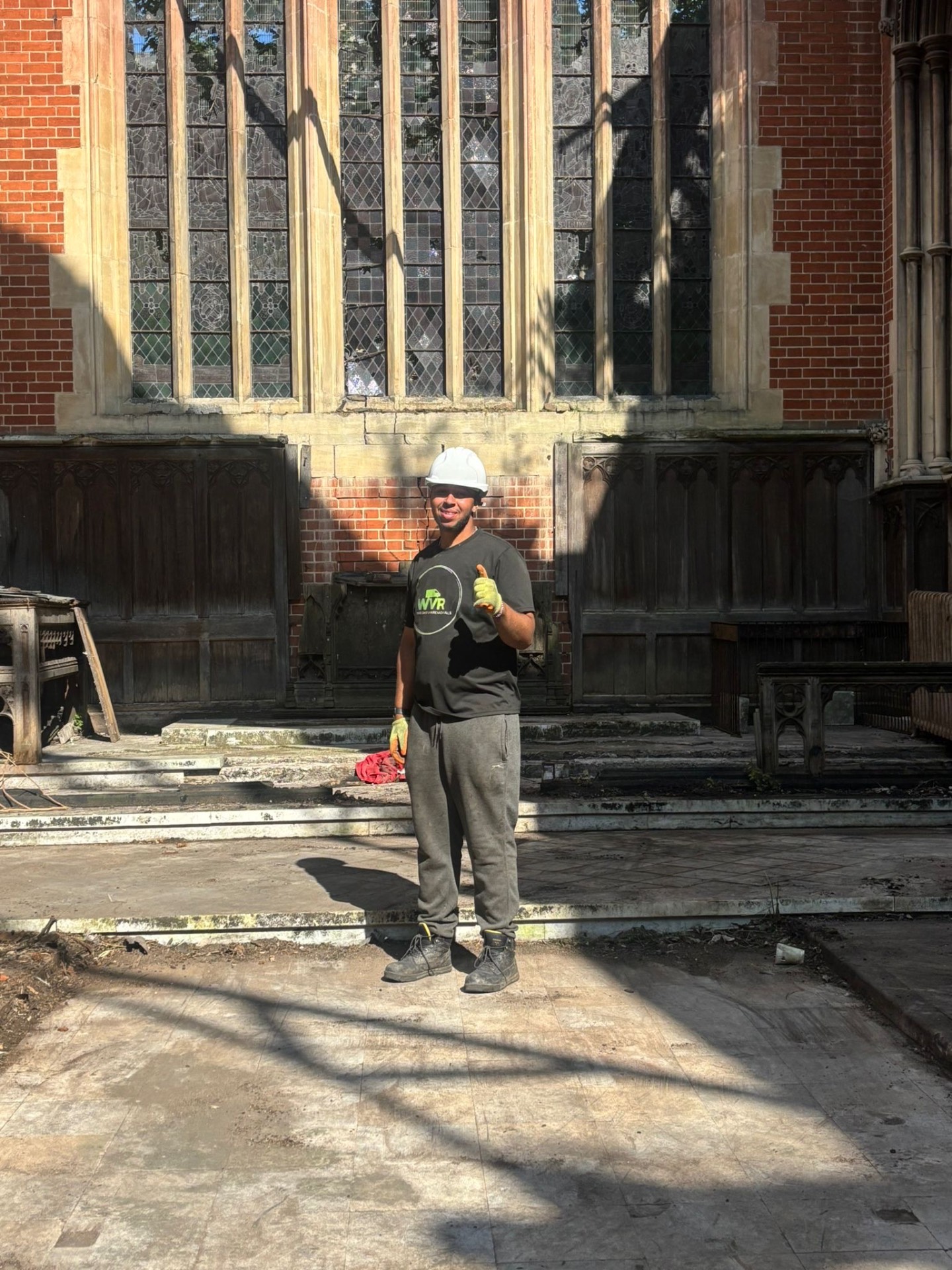 WVR worker on a licensed church clearance job in Essex